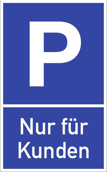 Moedel Parkplatzschild - Nur für Kunden, Aluminium, 250x400 mm, 57022