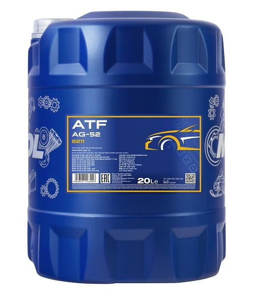 MANNOL Getriebeöl 8211 ATF AG 52 Automatic Special, VE: 20 l, MN8211-20