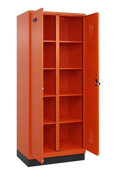 C+P Wäsche-Spind Evolo PLUS, mit Sockel, 2 Abteile, 1950x800x500mm, 2004/2004, Verschluss Drehriegel, 049022-22B S10023