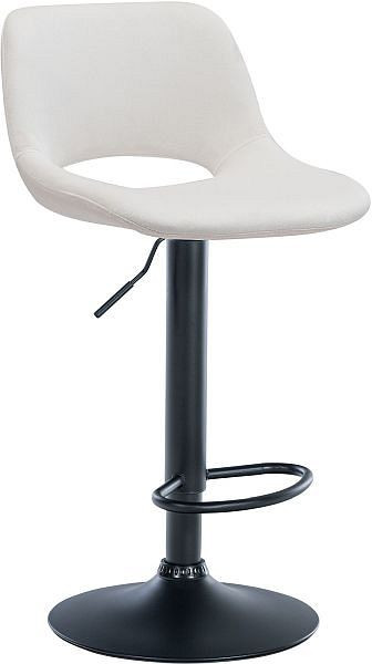 CLP Barhocker Camden Samt schwarz, creme, 324163, 4255716320829