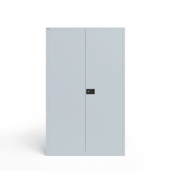 Bisley Flügeltürenschrank Universal, B 1200, 4 Fachboden, 5 OH, Farbe lichtgrau, HC782S124S645