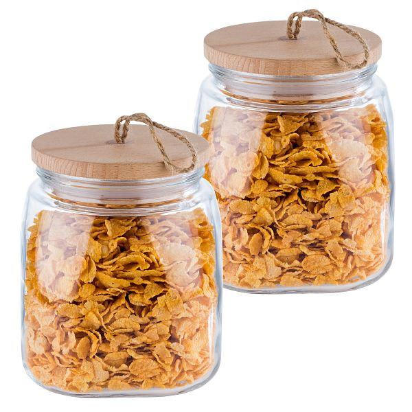 APS Vorratsglas WODDY, 2 Liter, Verpackungseinheit: 2er-Set, 67515
