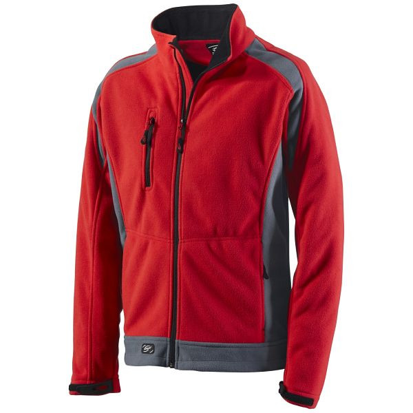 Korsar Fleecejacke Spirit poppyrot-asphaltgrau in Größe S, 3371127277