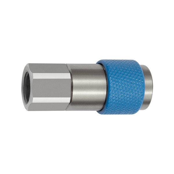 Riegler Unverwechselbare Dreh-Sicherheitskupplung NW 6, ISO 6150 C, G 1/4 IG, blau, 141885