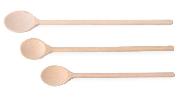 Hendi Holzlöffel, 3er-Set, verschiedene Größen, hell, 525005