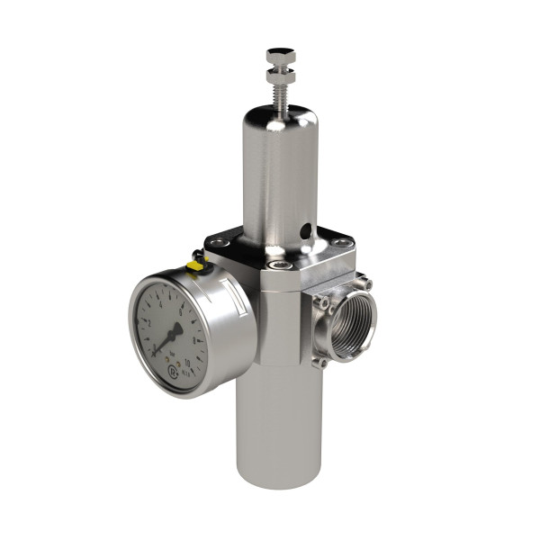 Riegler Edelstahl-Filterregler 1.4404, rücksteuerbar, G 1, 0,5 - 8 bar, 136634