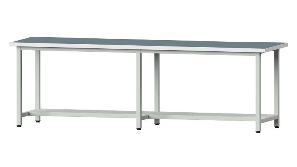 ANKE Werkbänke Arbeitstisch, Modell 191, 2800 x 800 x 890 mm, RAL 7035, UBP 40 mm, 401.457