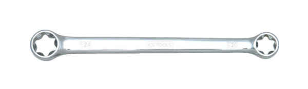 KS Tools CHROMEplus Torx-E-Doppel-Ringschlüssel, E10xE12, 518.0862