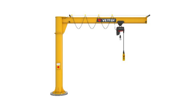 Vetter 250kg, 6,0m Säulenschwenkkran PR + Verbundanker-System + Elektrokettenzug, PR2,5-6,0+VAS2+SiXX2F-HF