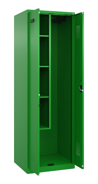 C+P Putzmittel-Spind Evolo PLUS, 2 Abteile, 1850x600x500mm, 6037/6037, Zylinderschloss, 049100-00 S10053