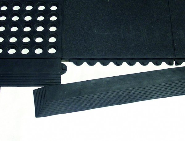 miltex Leiste inkl. Ecke, weiblich, 96,5 x 6,5 cm, schwarz, VE à 4 Stück, 16120W