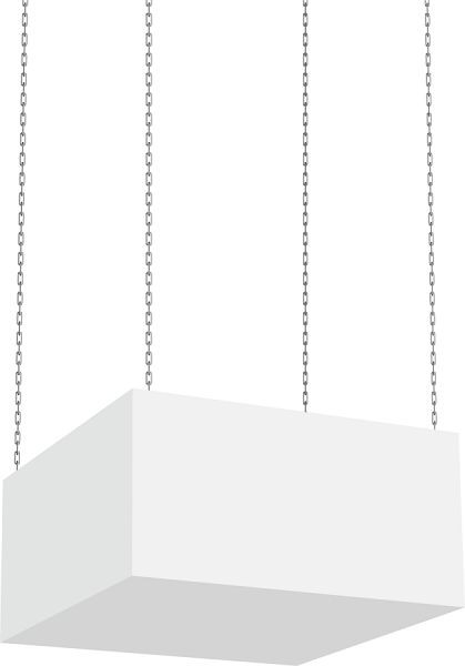 Moedel Deckenabhängung "FLEX BOX", Acrylglas, 400x200 mm, 56246