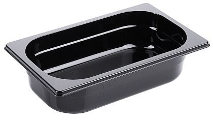 Contacto GN-Behälter 1/4, 65 mm Polycarbonat, schwarz, 3814/065