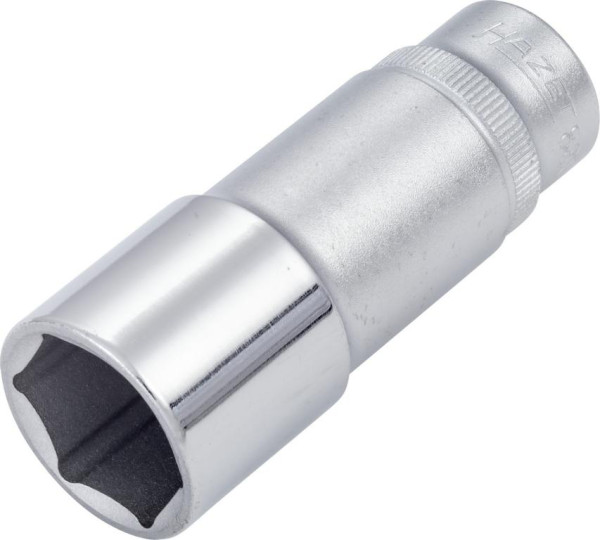Hazet Steckschlüsseleinsatz, Sechskant, Vierkant hohl 10 mm (3/8 Zoll), 19 mm, Lange Ausführung Mit Rändelung, 880LG-19