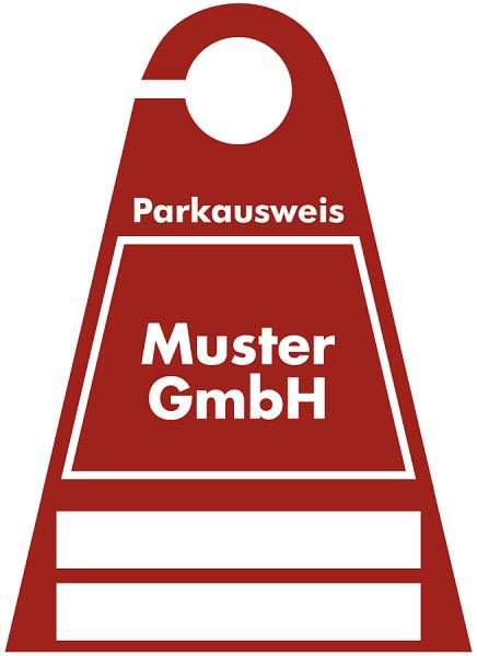 Moedel Parkausweis mit weißem Firmeneindruck, Kunststoff transparent, 120x165 mm, VE: 50 Stück, 57043