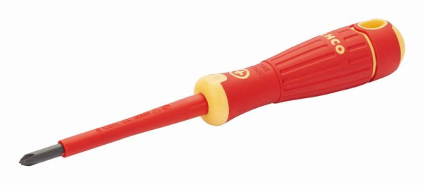 Bahco Schraubendreher, isoliert, Schlitz 6 mm, PH-2, 100 mm, SB-Verpackung, SB148.002.100