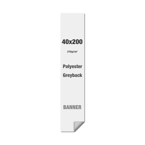 Showdown Displays Polyester-Greyback 270 g/m2 40 x 200 cm PVC-Frei, LPG40x200M270