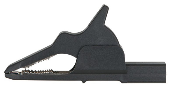 KS Tools 4,0 mm Eingangsbuchse auf Krokodilklemme schmal, schwarz, 150.1679