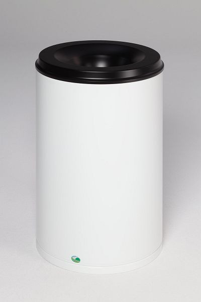 VAR Papierkorb feuersicher, 110 L, Löschkopf schwarz, weiß, 3186