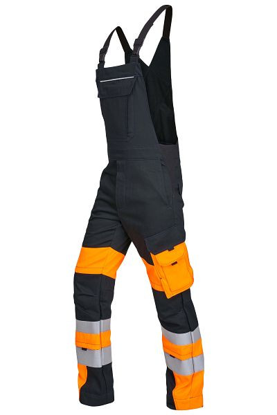 ROFA Latzhose 2355, Größe 58, Farbe 373-anthrazit-leuchtorange, 6652355-373-58