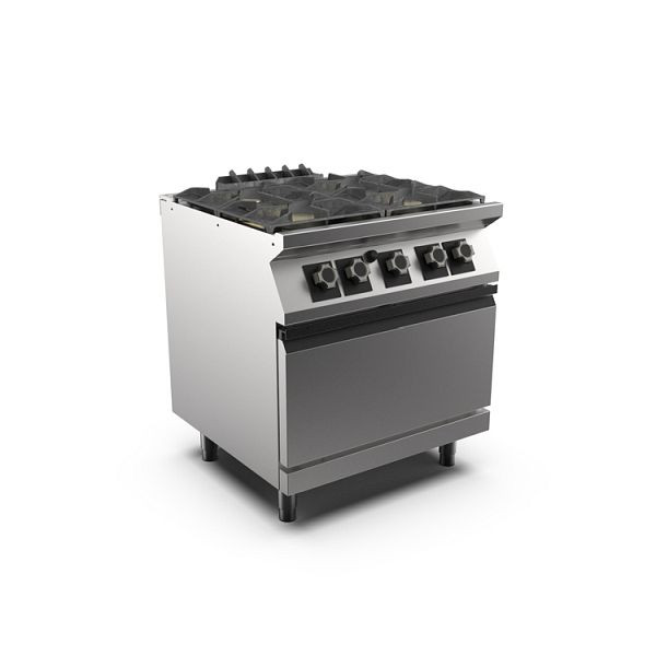 Mareno M1-700 Gasherd 4 Brenner und Gasbackofen GN 2/1, 80cm, PC78GFG, 171.105