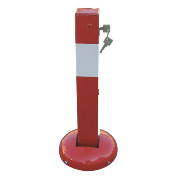 Stein HGS Absperrpfosten -Bollard Leipzig-, zum Aufdübeln mit, Bodenplatte Ø200mm, gleichschließend, 40215uzb-470.57