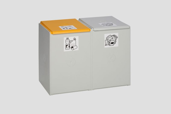 VAR Kunststoffcontainer 60 L, 2-fach, ohne Deckel, 3811