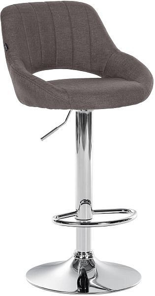 CLP Barhocker Milet Stoff chrom, dunkelgrau, 321300