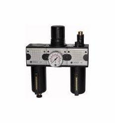 Riegler Wartungseinheit, dreiteilig mit Metallbehälter und Sichtrohr, Tropfaufsatz aus Metall, 100593