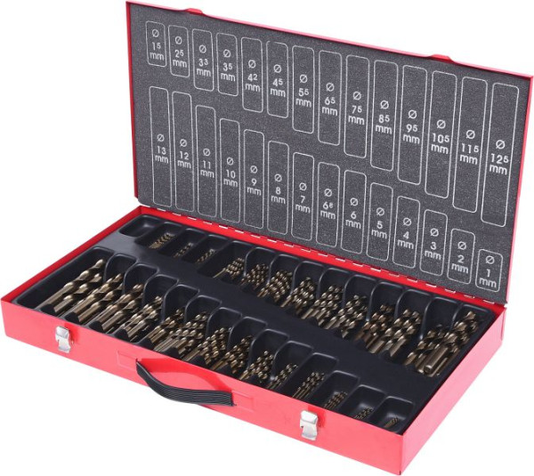 KS Tools HSS-G Co 5 Spiralbohrer-Satz, 230-teilig, 1-13mm, 330.3650