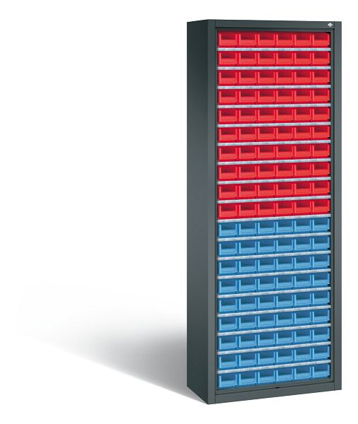 C+P Stahlregal mit Rückwand Serie 13, H1980xB700xT300 mm, Anthrazit, 133113-03 S10005