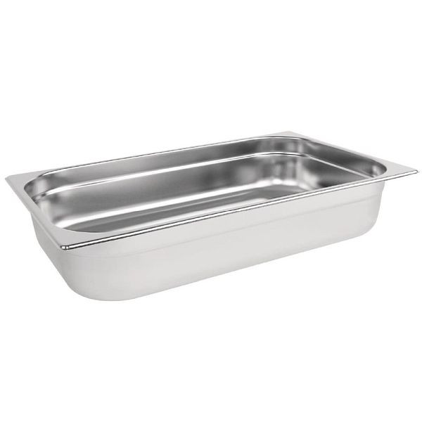 Vogue GN-Behälter Edelstahl 10cm GN1/1, für Kühlschränke, K923