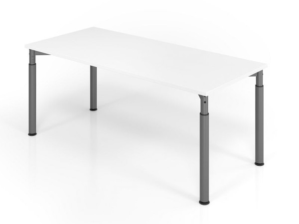 Hammerbacher Schreibtisch YS19, 180 x 80 cm, Platte: Weiß, 25 mm dick, ABS-Dickkante, Rechteckform, Graphit, VYS19/W/G