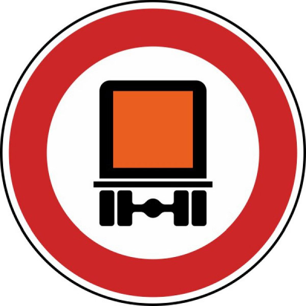 Stein HGS Verbot für kennzeichnungspflichtige Kfz mit gefährlichen Gütern Nr. 261, 750 mm, RA1, Alform, 261-312