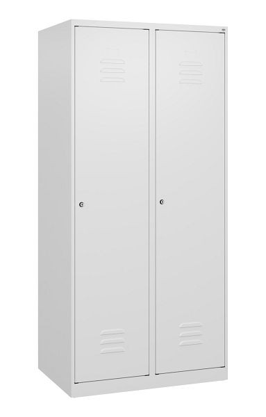 C+P Umkleidespind Classic PLUS, 2 Abteile, 1700x800x500mm, 9016/9016, Zylinderschlösser, 0800007-22 S10016