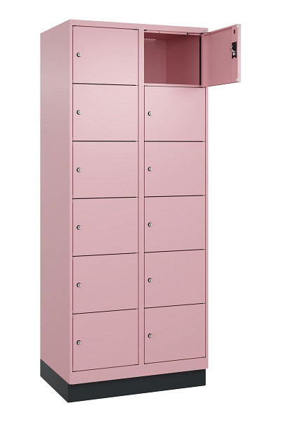 C+P Schließfachschrank Evolo PLUS, mit Sockel, 12 Fächer, 1950x800x500mm, 3015/3, 049020-226 S10024