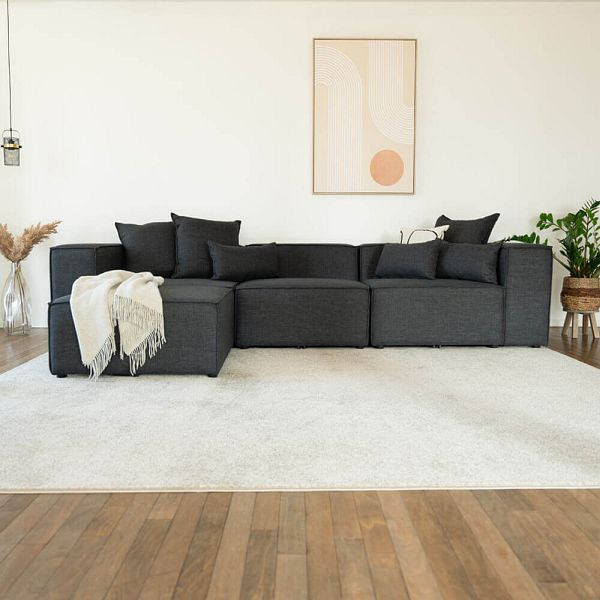 HOME DELUXE Modulares Sofa VERONA L - 327 x 207 cm Anthrazit, 51304