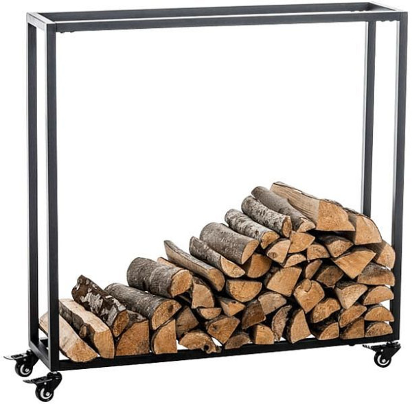 CLP Kaminholzständer Hetta 25x100x100 cm, schwarz, 151827001