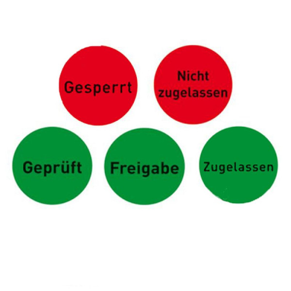 Stein HGS Qualitätssicherung-Etiketten auf Rolle, Gesperrt / rot / permanent, VE: 500 Stück, 32.3512-03