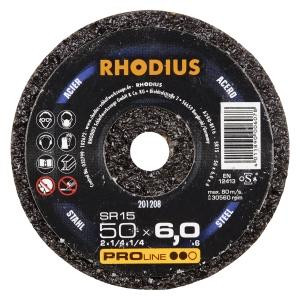 Rhodius PROline SR 15 Schleifrad, Durchmesser [mm]: 50, Bohrung [mm]: 6, VE: 25 Stück, 201208