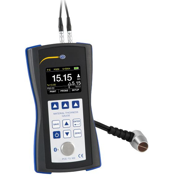 PCE Instruments Materialdickenmessgerät, Speicherkapazität 10000 Werte, Sensor PCE-TG-NO5/90 Ø 10 mm, PCE-TG 300-NO5/90