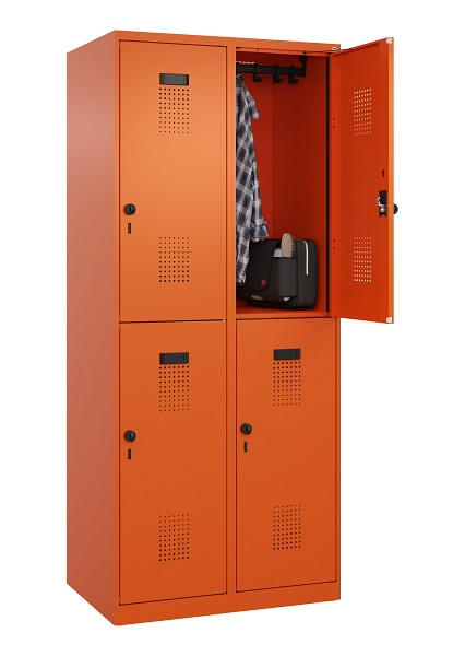 C+P Doppelstöckiger Spind Evolo PLUS, 4 Fächer, 1850x800x500mm, 2004/2004, Drehriegel, 049300-22 S10023