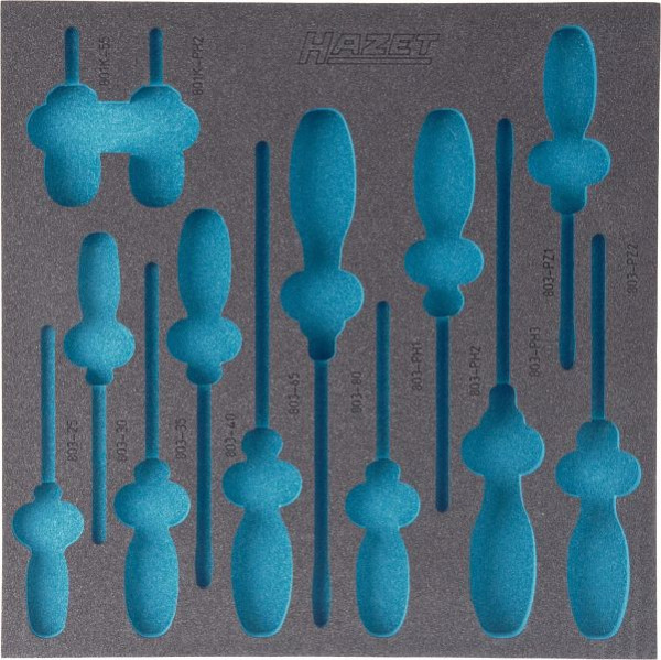 Hazet 2-Komponenten Weichschaum-Einlage, für 163-100/13, Abmessungen / Länge: 344 mm x 342 mm, 163-100L