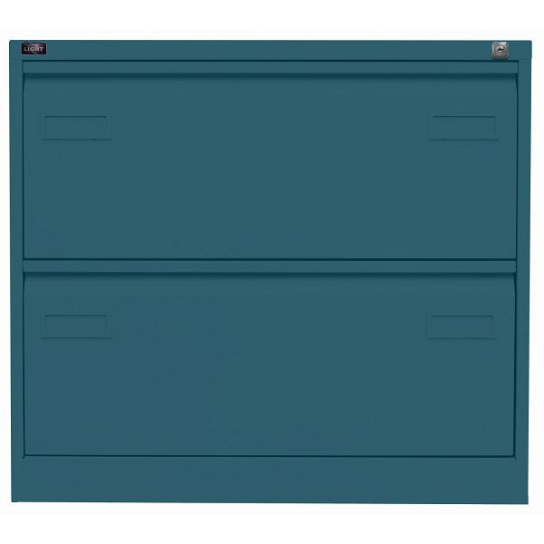 Bisley LIGHT Hängeregistraturschrank LIGHT, doppelbahnig, 2 HR-Schubladen, 653 ozeanblau, CDF2653