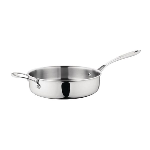 Vogue Tri Wall Sauteuse 24cm, langlebige, robuste Konstruktion mit 2,7 mm Stärke, GG031