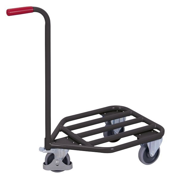 VARIOfit Griffroller mit Stahlrohrladefläche, Ladefläche: 565 x 450 mm, RAL 7016 anthrazitgrau, sw-450.805/AG
