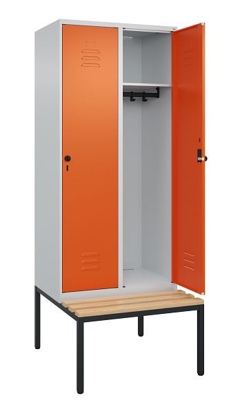 C+P Spind Classic PLUS, Bank, 2 Abteile, 2120x800x815mm, 7035/2004, 0800507-22 S10071