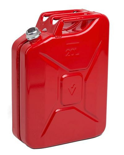 DENIOS Kraftstoffkanister aus Stahl, mit Schraubkappe, 20 Liter Volumen, UN-Zulassung, 264616
