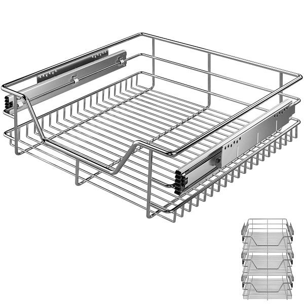 casaria Teleskopschublade 3er-Set 50cm Schrankbreite Außenmaß, 995597