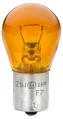 HELLA Halogen-Glühlampe, PY21W, Long Life up to 3x longer lifetime, 12V, 21W, Sockelausführung Glühlampe: BAU15s, Blister, VE: 2 Stück, 8GA 006 841-133